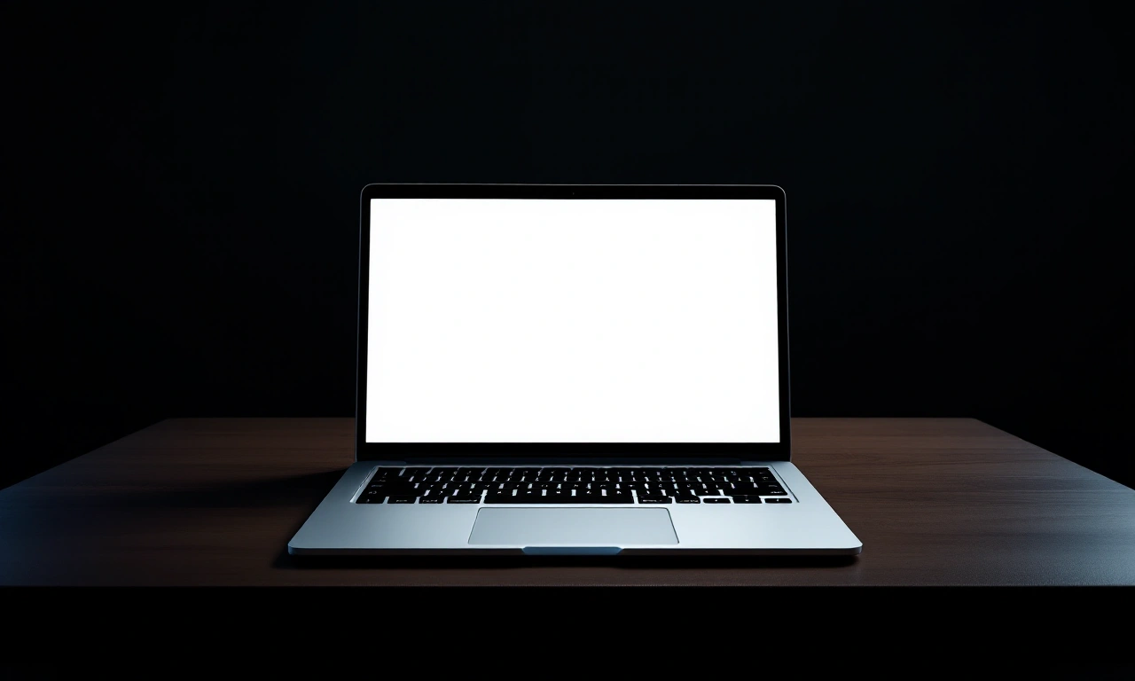 MacBook Air M3 aberto, mostrando a tela e o teclado iluminado sobre uma superfície de madeira.