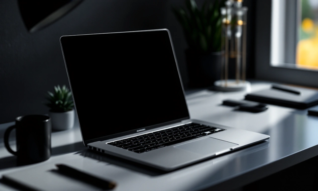 MacBook Air M3 aberto sobre uma mesa, exibindo a tela e o teclado.