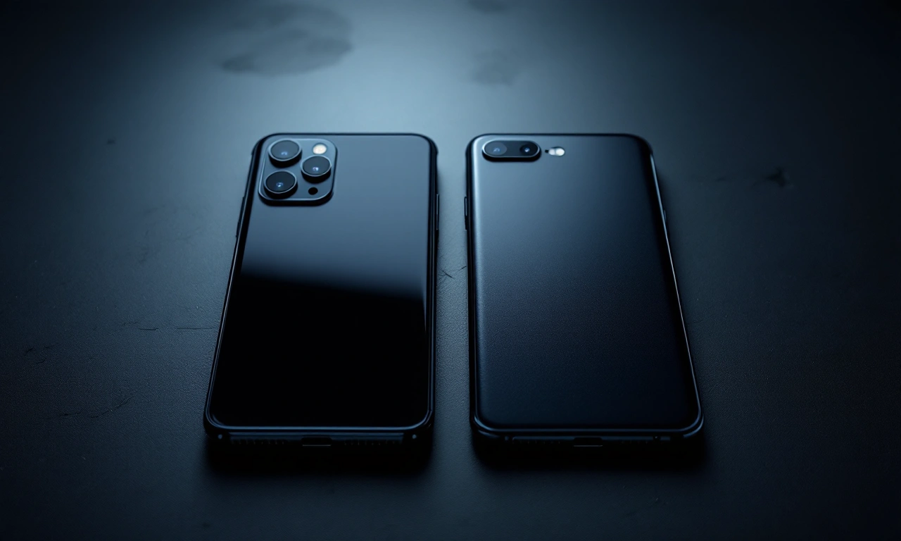 Comparativo visual entre o iPhone 16 Pro e o iPhone 15 Pro, destacando seus designs e acabamentos.
