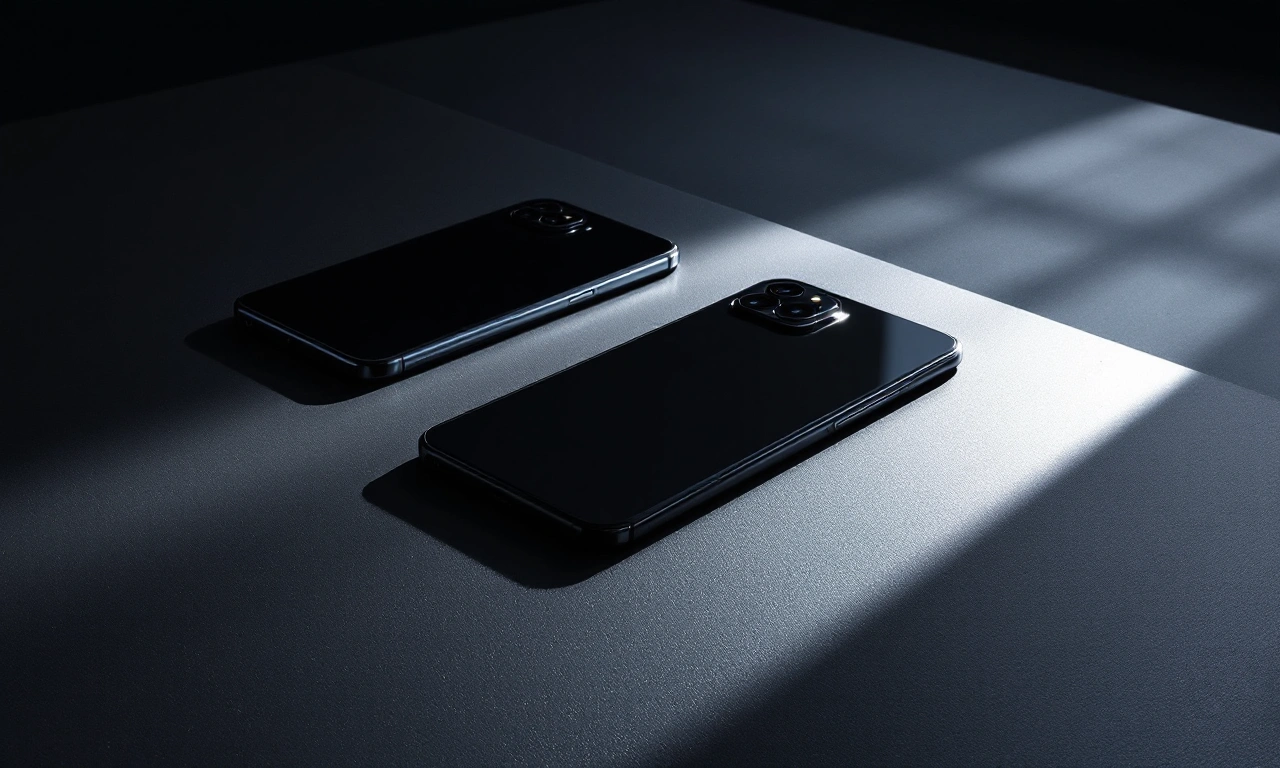 Comparativo visual entre o iPhone 17 e o iPhone 16, destacando seus designs.