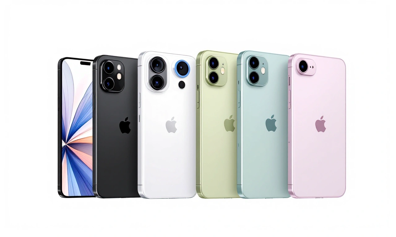 Conjunto de acessórios de tecnologia para um iPhone 17, incluindo um carregador MagSafe, fones de ouvido sem fio e uma capa protetora.