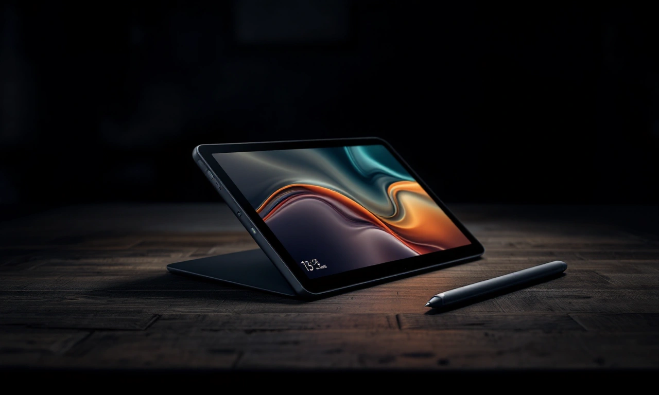Um iPad Pro M4 de 13 polegadas com Apple Pencil Pro em uma mesa de madeira.