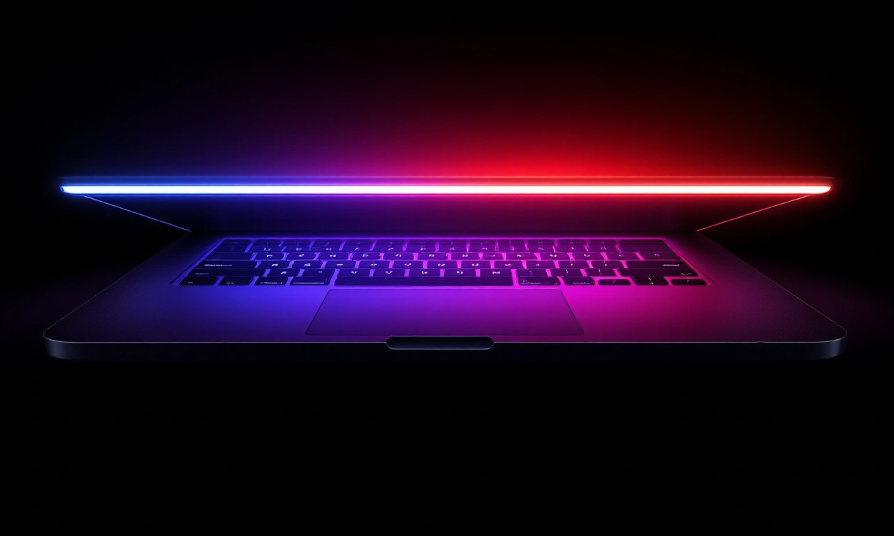 Conceito de MacBook Ultra com design moderno e tela expansiva.