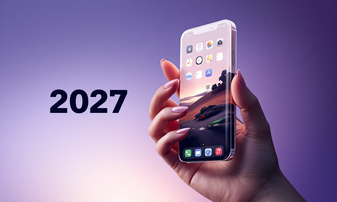 Renderização conceitual de um iPhone com as laterais curvas