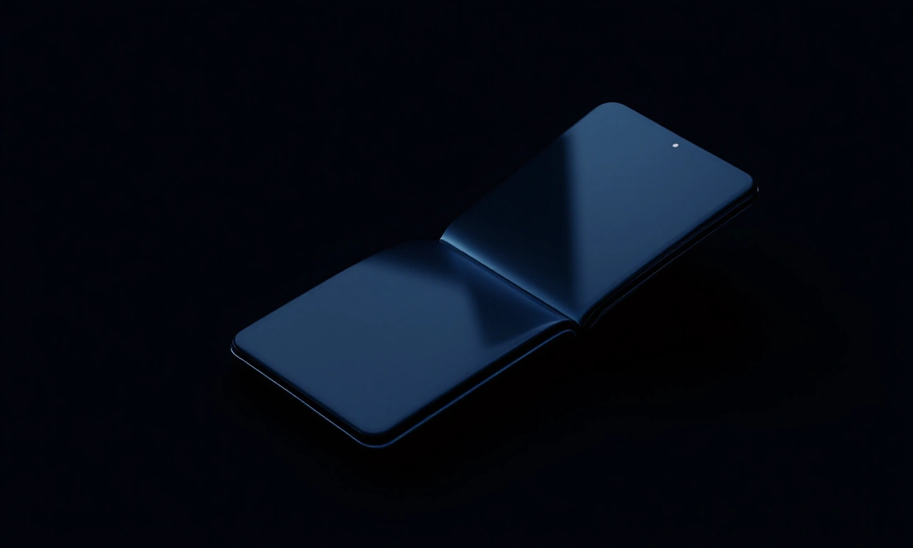 Conceito de iPhone dobrável exibindo uma tela maior quando aberto.