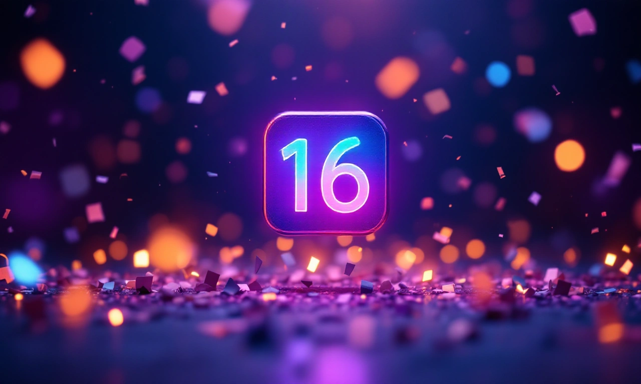 Ilustração comemorativa dos 16 anos da App Store.