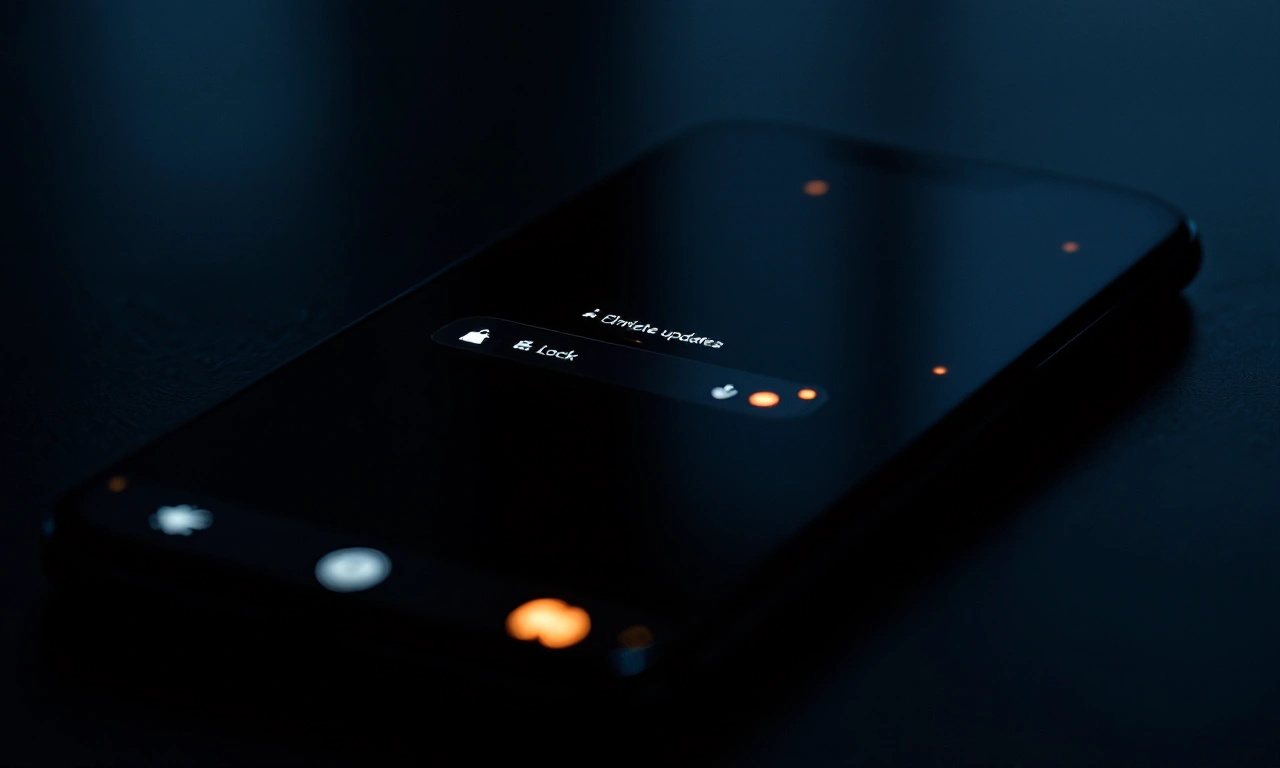 Tela de atualização de software em um iPhone com ícones da Apple.