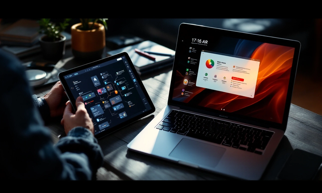 Diagrama comparativo de recursos entre iPadOS e macOS.