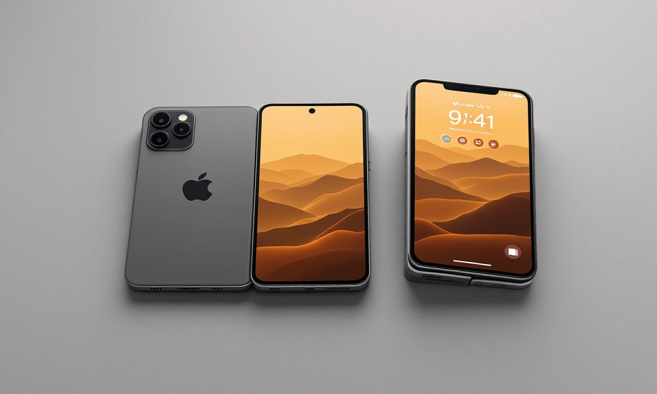 Conceito de um iPhone dobrável com tela expandida.