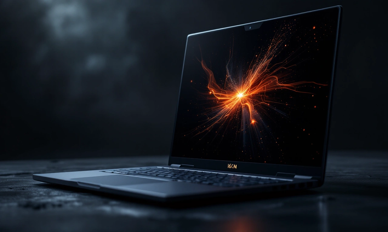 Imagem de um MacBook Pro de 16 polegadas em promoção.