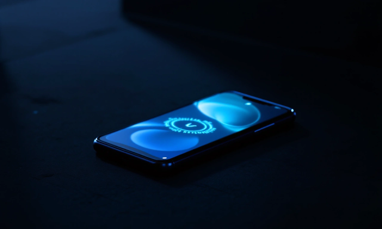 Conceito de iPhone com design dual screen e sensor Face ID visível.
