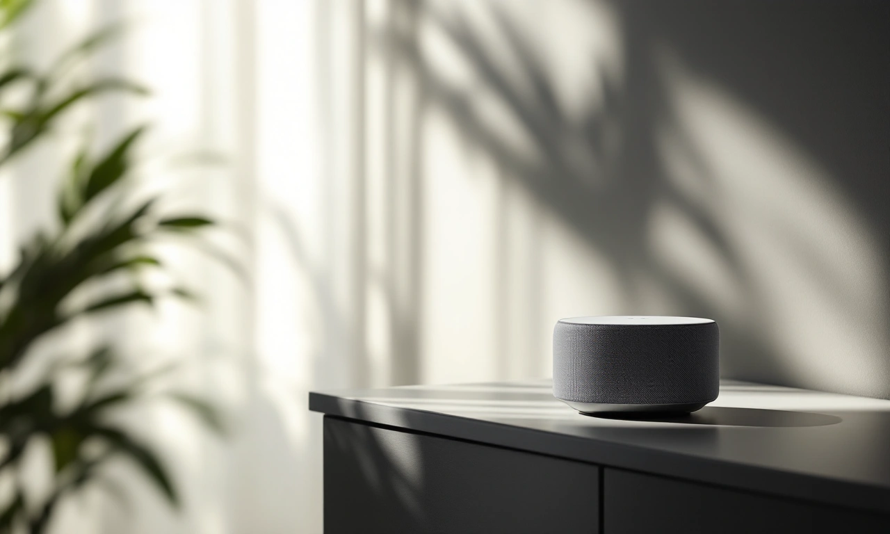 Conceito de um novo hub doméstico inteligente da Apple com design minimalista.