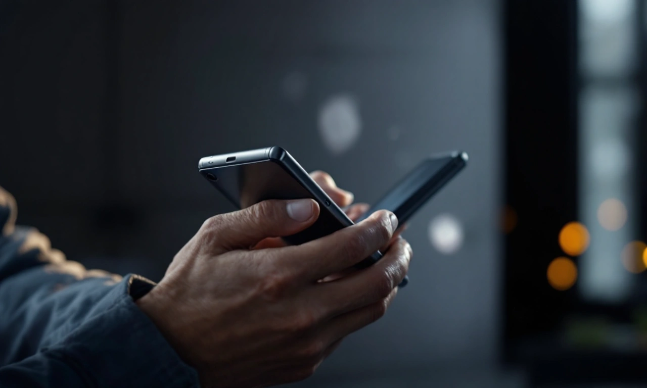 Smartphone dobrável iPhone Duo com tela externa visível.