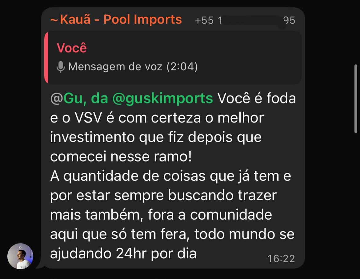Depoimento de Kauã - Pool Imports